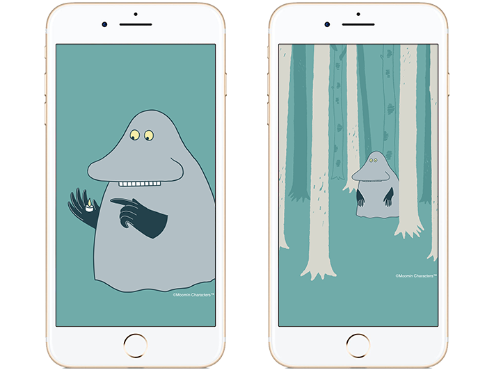 のっそり森を歩くモランの新作壁紙 ムーミン公式サイト