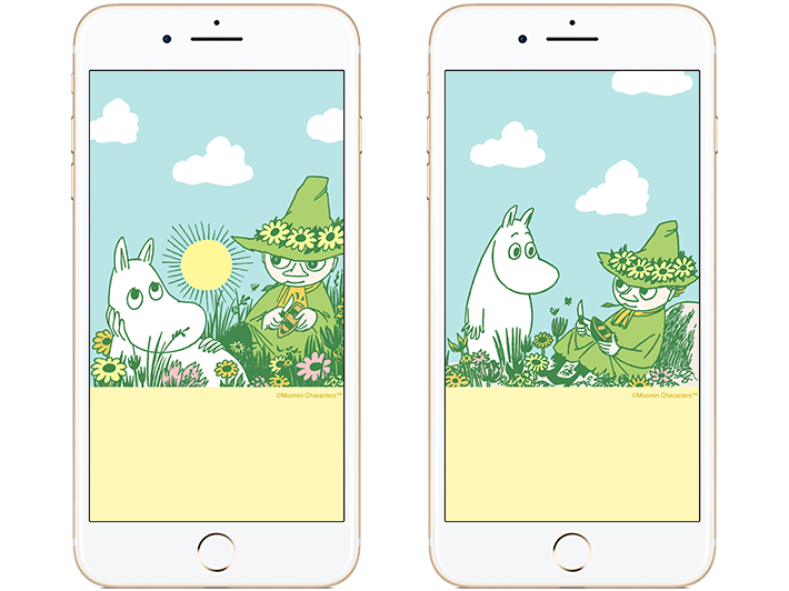 春らしいムーミンとスナフキンのモバイル壁紙を配信 ムーミン公式サイト